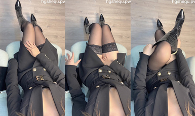 shirley 黑絲長靴  (2)