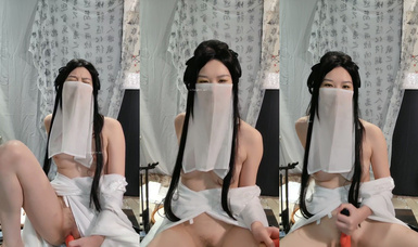 2024年2月新作，才華橫溢，寫毛筆字古裝騷舞【繁華女主角我在上戲學表演】最亮眼的新星，女神膚白貌美，讓人流口水 (8)