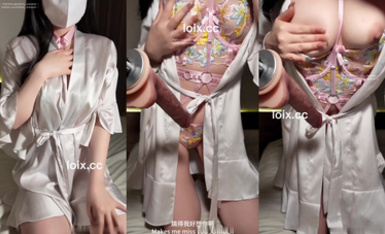 olive-居家小母狗發情篇，睡衣刺綉情趣內衣誘惑，炮機後入深插