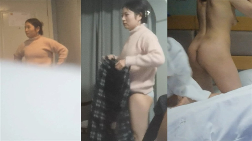 91最新流出 肥猪哥是单位的小领导 和河南的美女同事出差 小旅馆办了她 突然老公发视频通话 糊弄过去了继续操