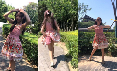 【西萌工作室】雙馬尾極品萌妹 馬雨琪 全裸宅舞 戶外裸舞 公園露出 (2)